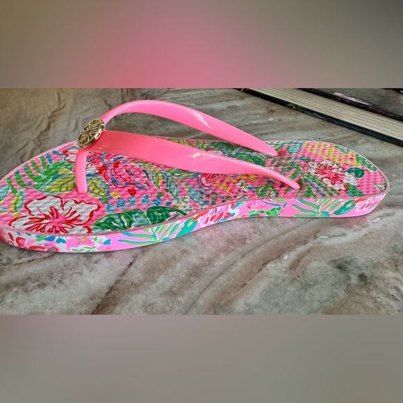 Lilly Pulitzer Pool Flip-Flop Sz 8 - Picture 11 of 16